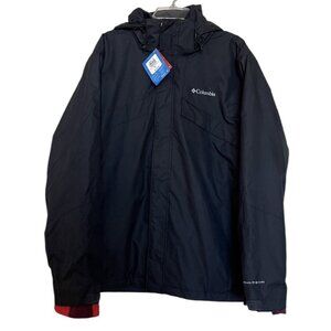 Columbia 3 In 1 Jacket Men's Size XL Bugaboo II Buffalo Plaid Interchange Black‎